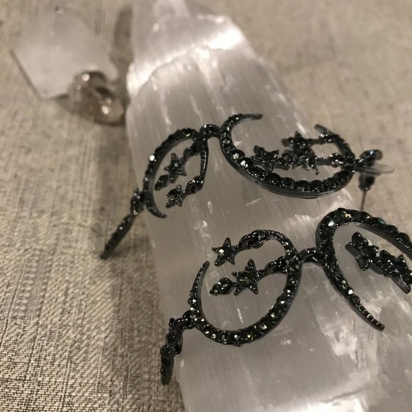 Magic Moon & Stars Chandi Earrings - Picture 3 of 6